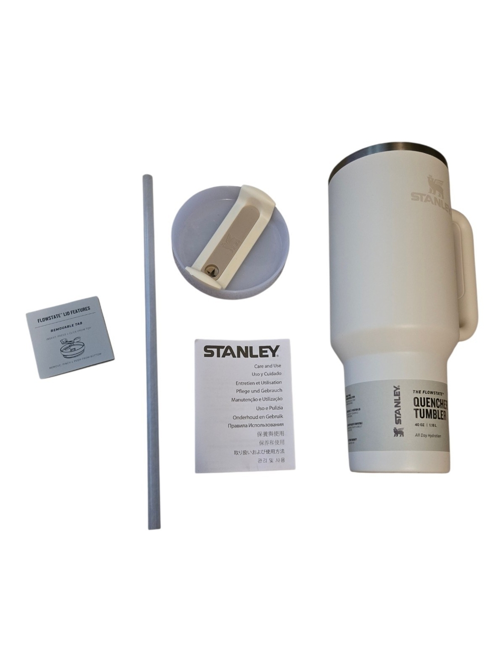 Stanley 40oz - Cream color Quencher H2.0 FlowState Tumbler
